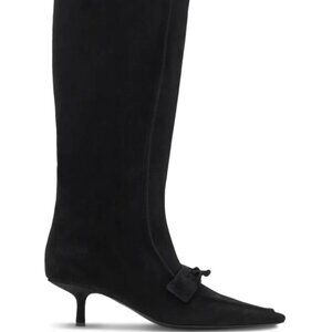 Burberry Storm black suede tall boots NIB 39.5 Fits like US 8.5
